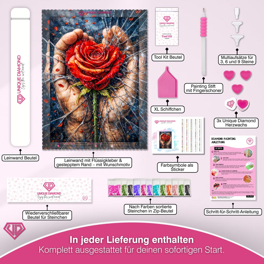 5D Diamond Painting – Fragile Love Unique-Diamond