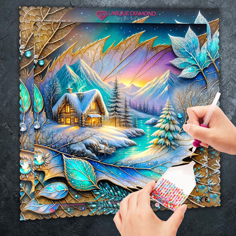 5D Diamond Painting – Frosthauch im Juwelental Unique-Diamond