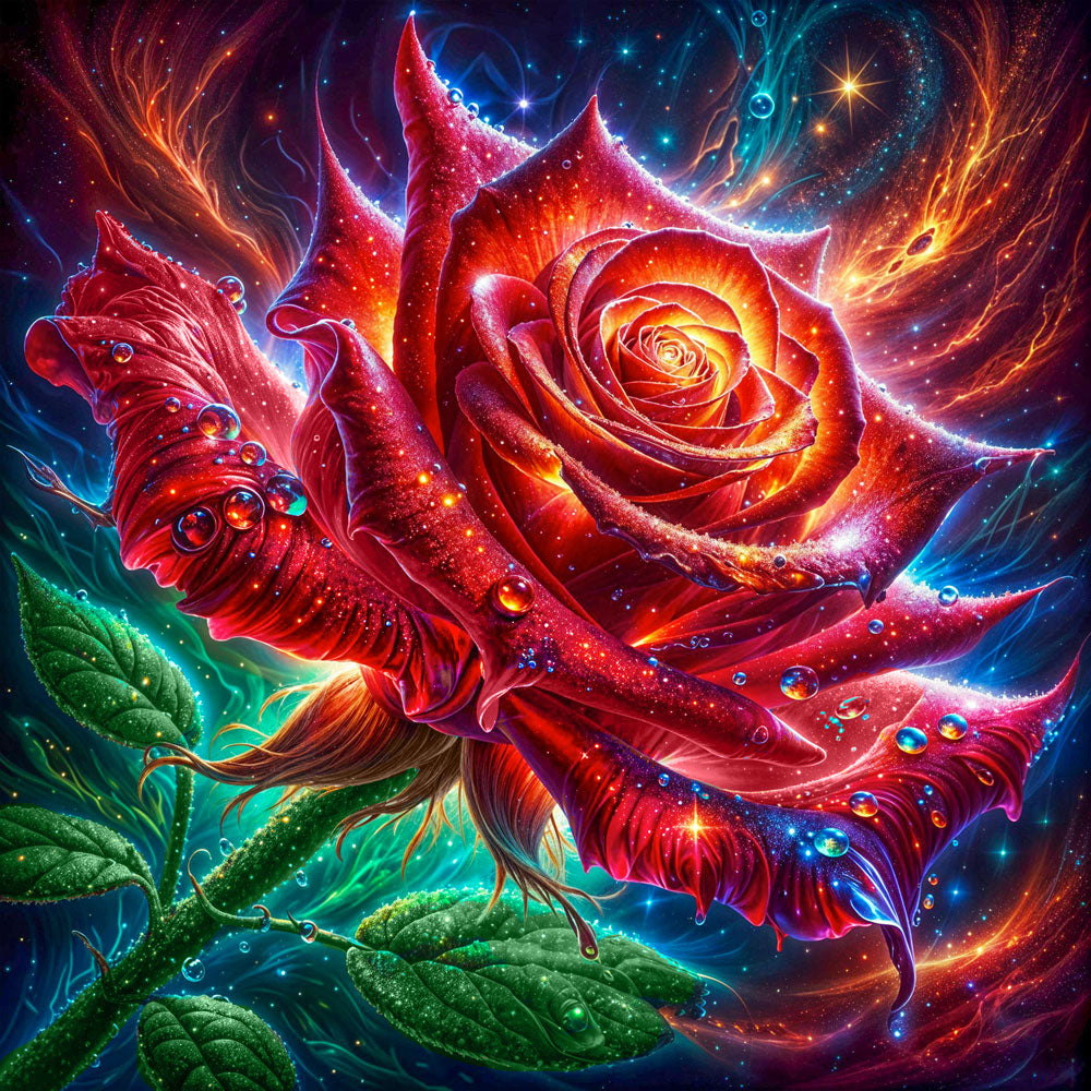 5D Diamond Painting – Galaxie der Glutrose, Unique-Diamond