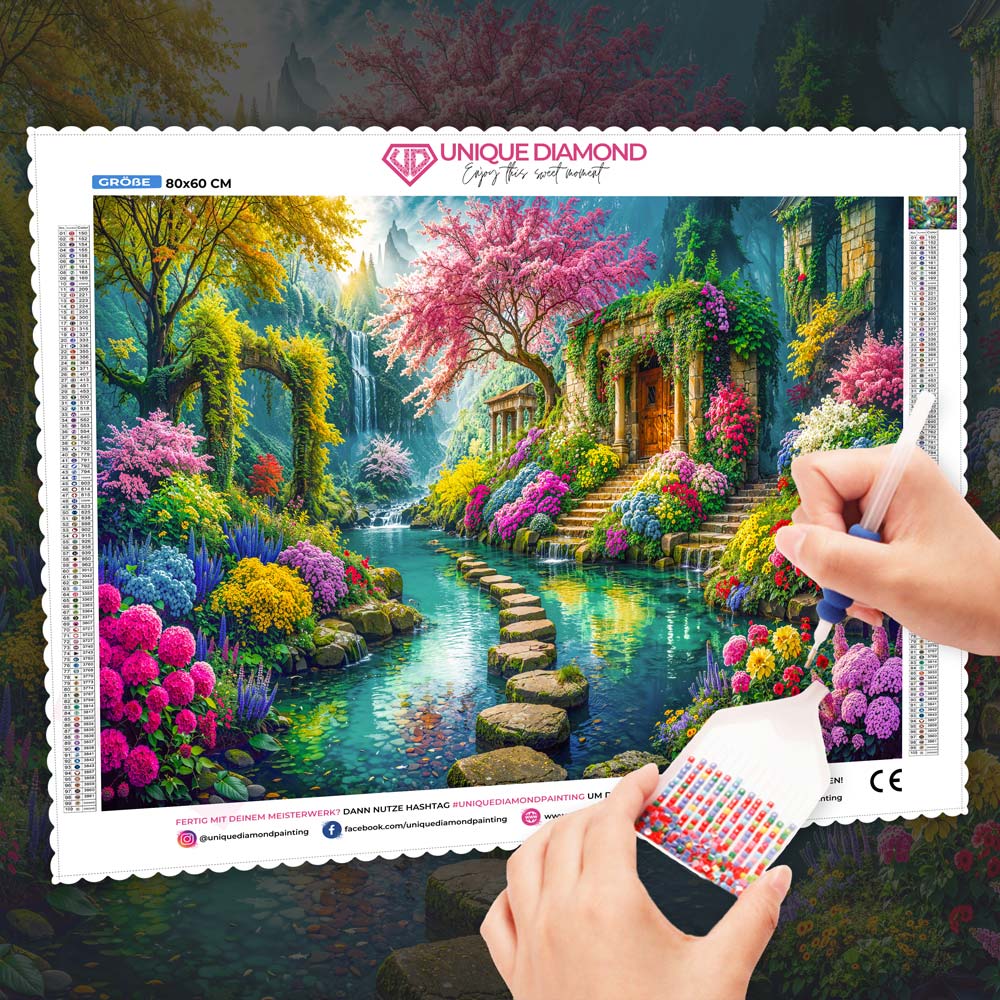 5D Diamond Painting – Garten der Elfenmagie