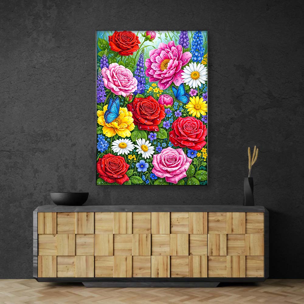 5D Diamond Painting – Garten der Farbenfreude, Unique-Diamond