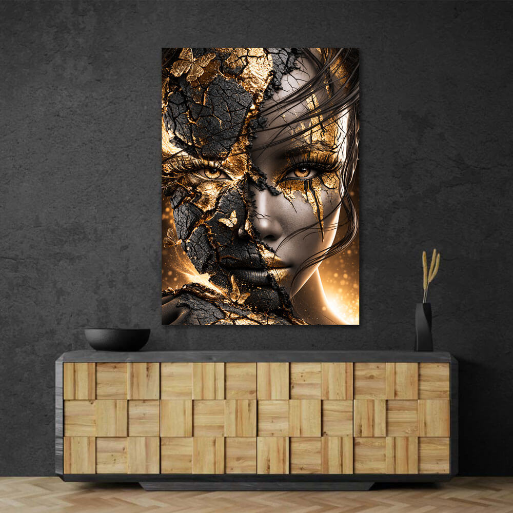 5D Diamond Painting – Göttin aus Gold und Schatten