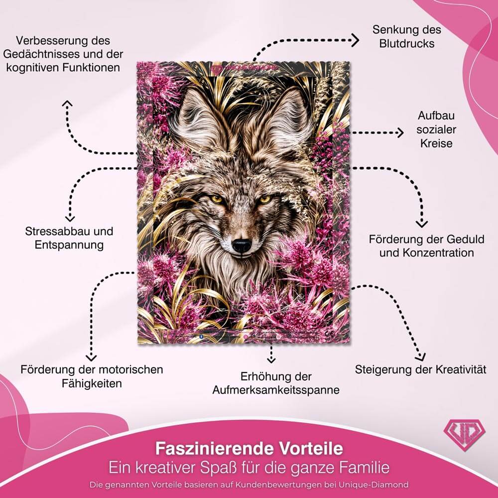 5D Diamond Painting – Goldblick des Wildfuchses