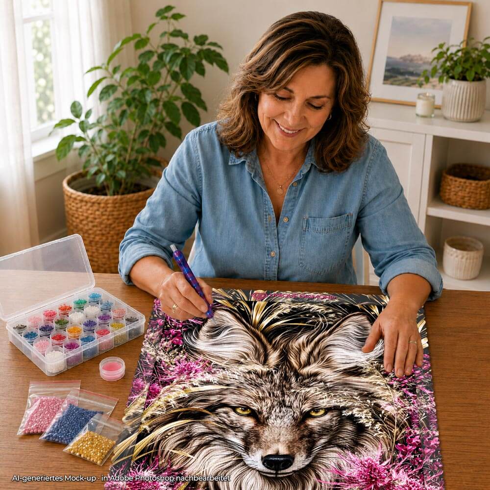 5D Diamond Painting – Goldblick des Wildfuchses