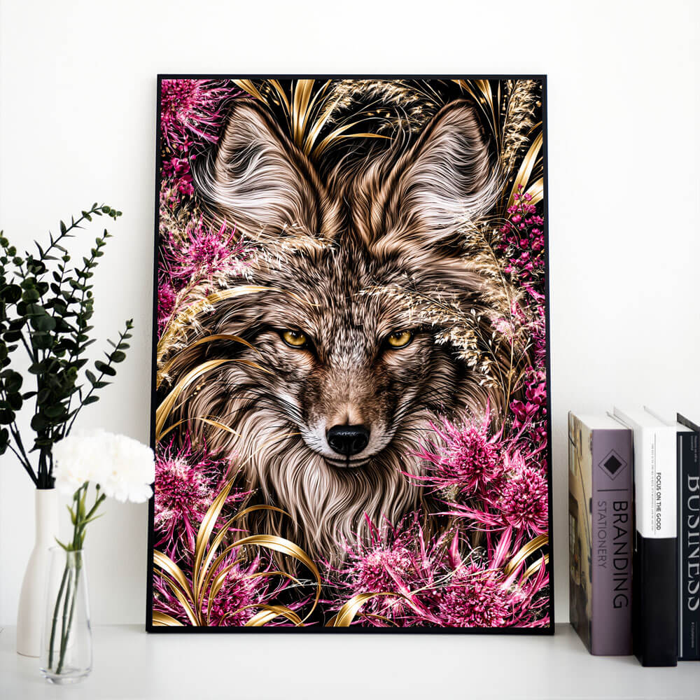 5D Diamond Painting – Goldblick des Wildfuchses