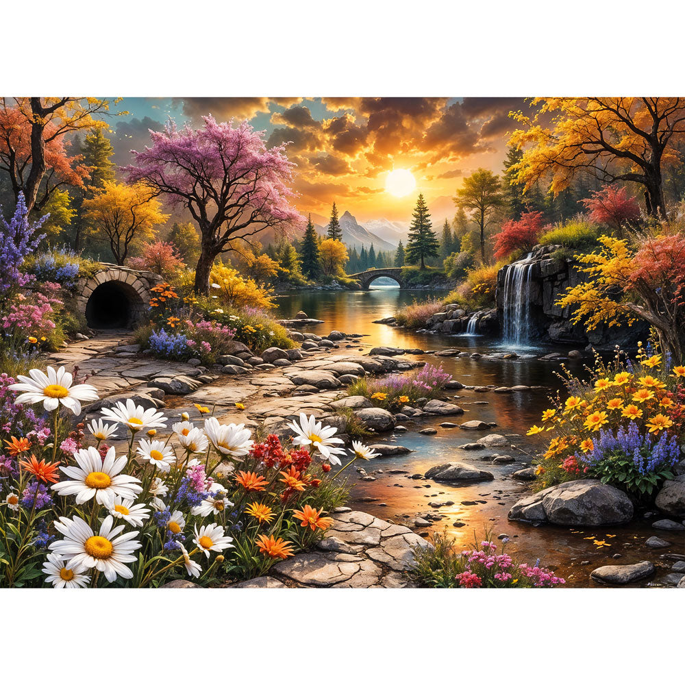 5D Diamond Painting – Golden Serenity Unique-Diamond