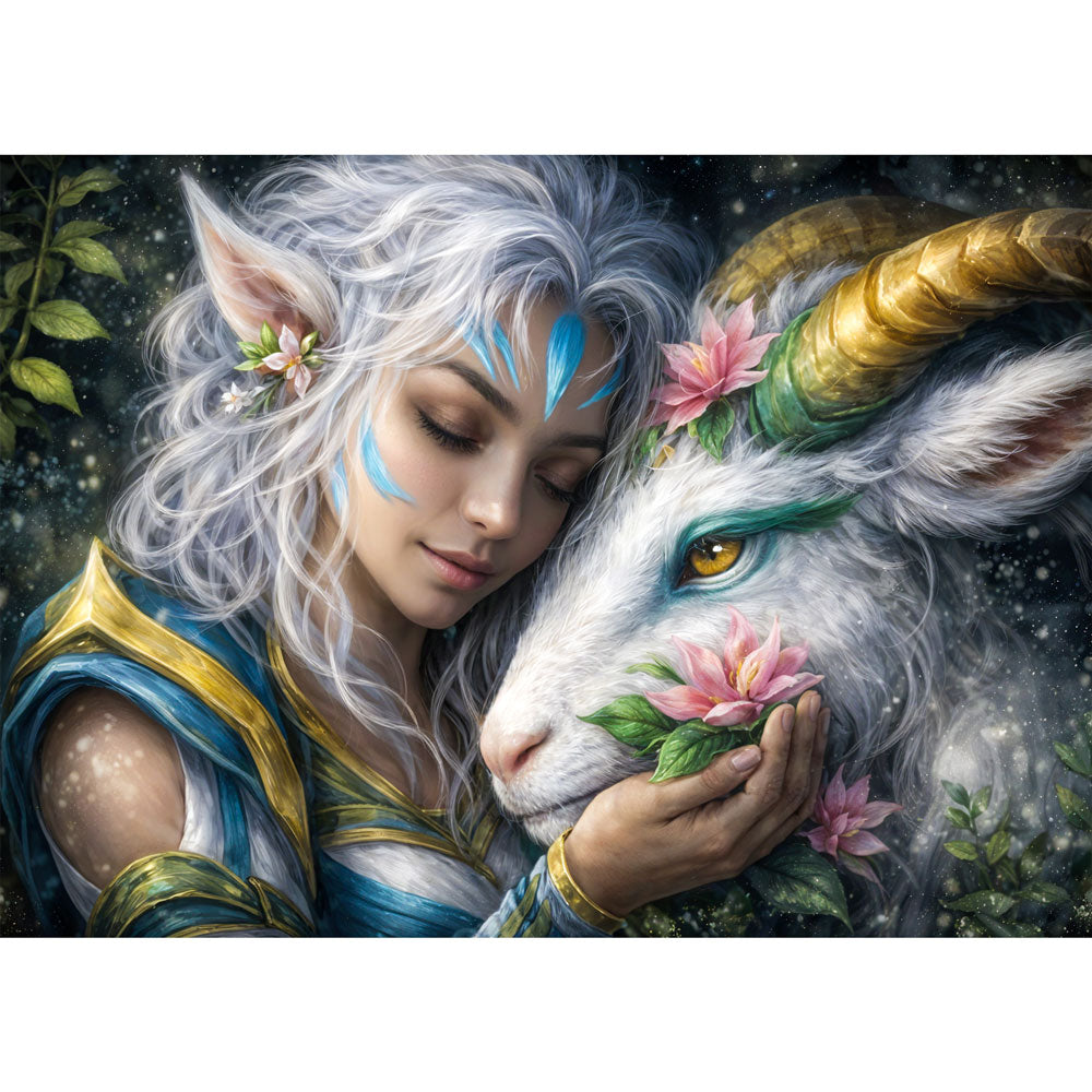 5D Diamond Painting – Guardian of the Moonlight, Unique-Diamond