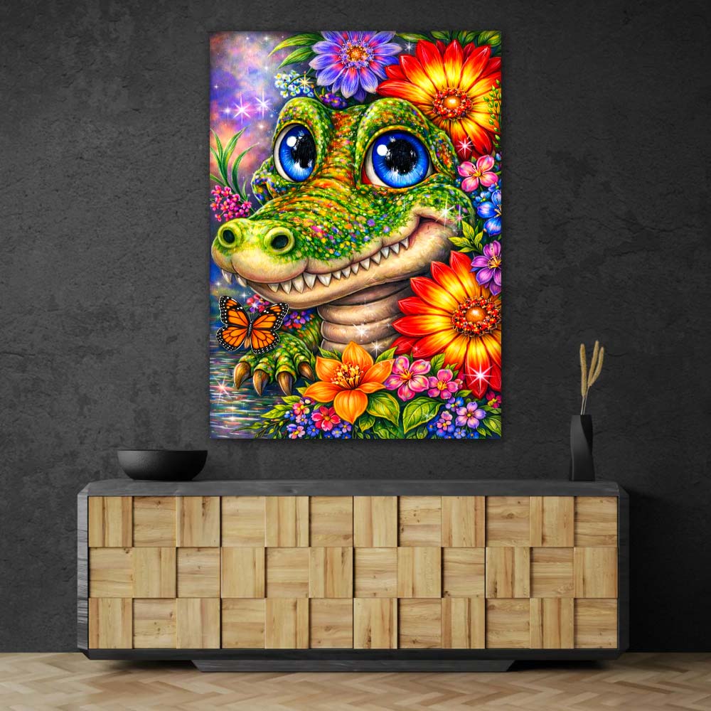 5D Diamond Painting – Happy Crocodile Garden
