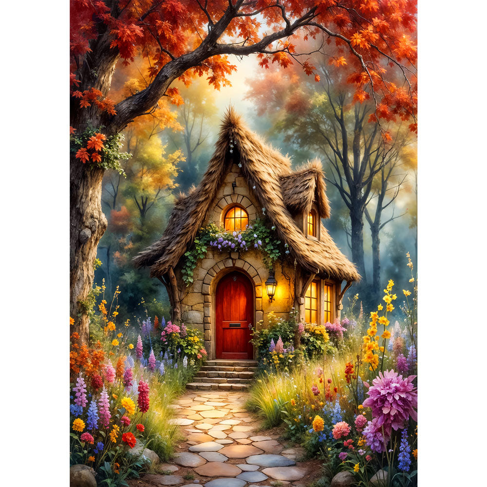 5D Diamond Painting – Herbstzauber am Elfenhaus