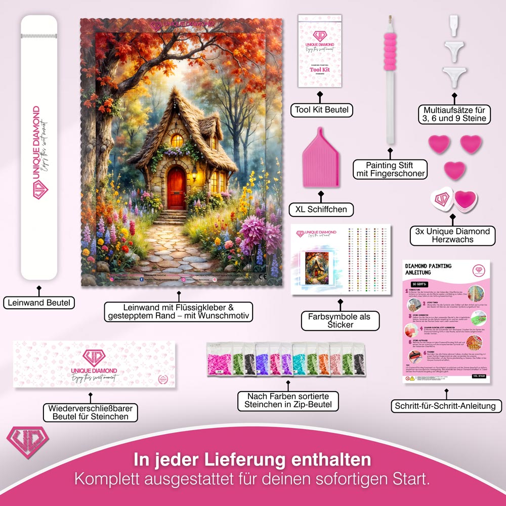 5D Diamond Painting – Herbstzauber am Elfenhaus