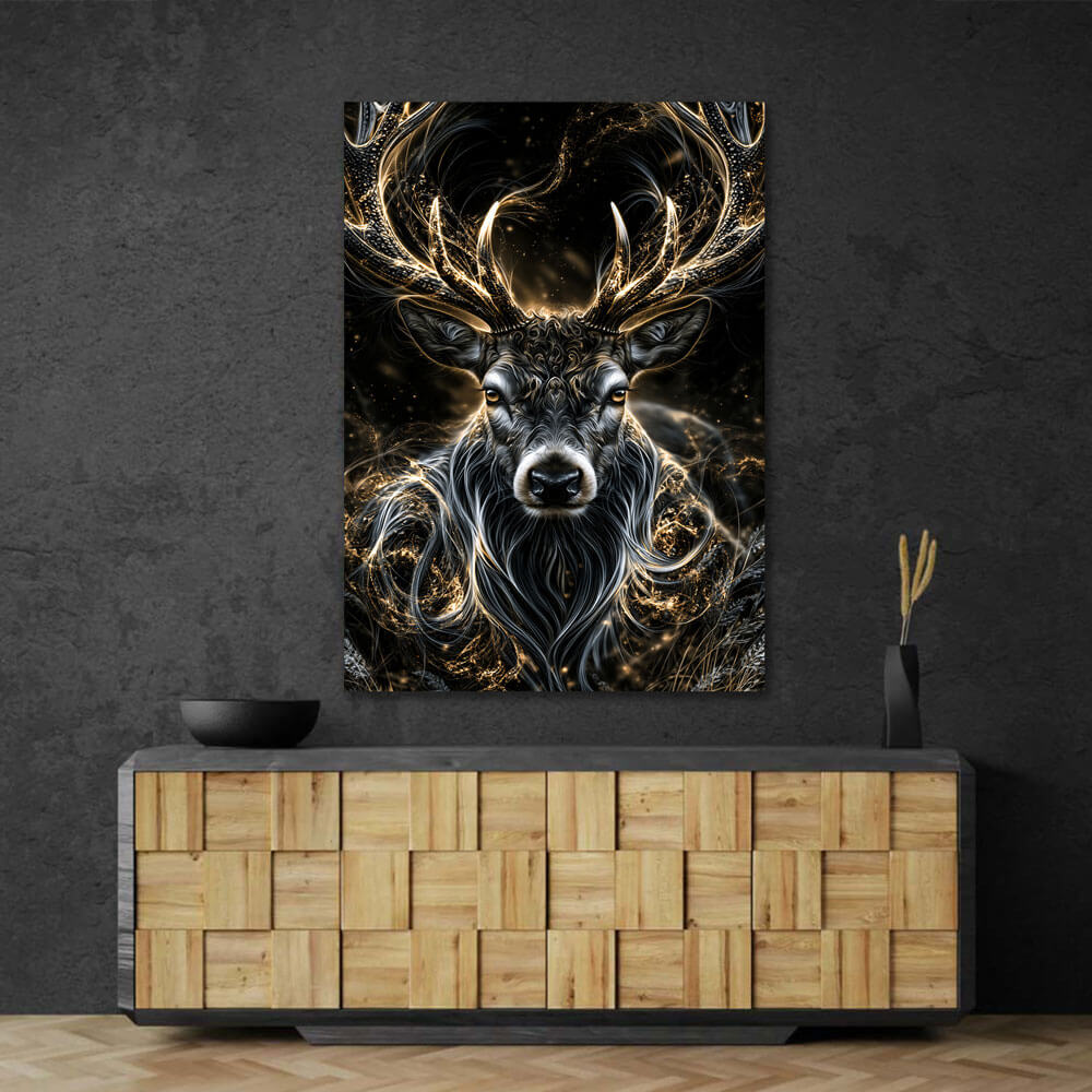 5D Diamond Painting – Hirsch der goldenen Nacht