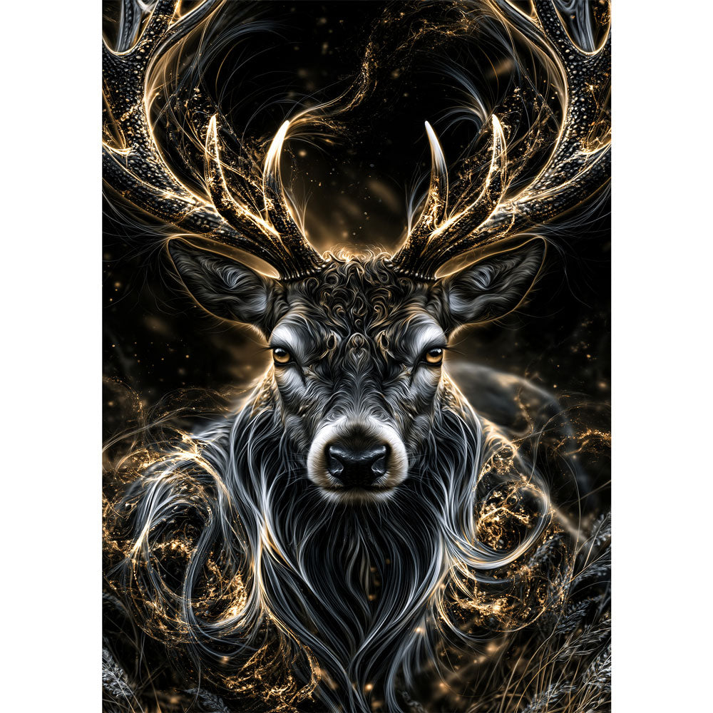 5D Diamond Painting – Hirsch der goldenen Nacht | Unique Diamond
