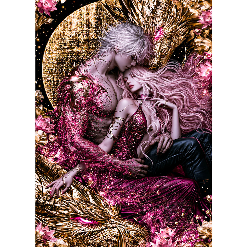 5D Diamond Painting – Im Bann der Drachenliebe | Unique Diamond