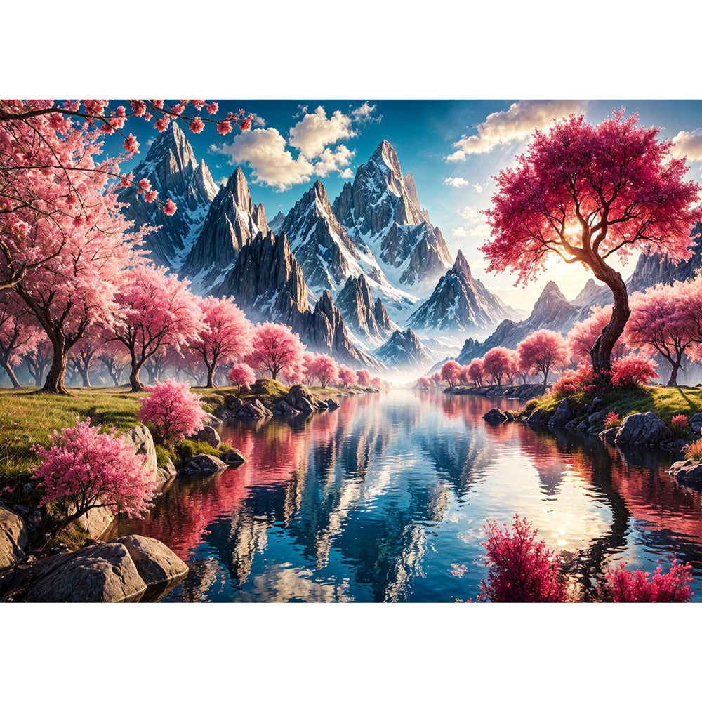 5D Diamond Painting – Kirschträume der Stille, Unique-Diamond