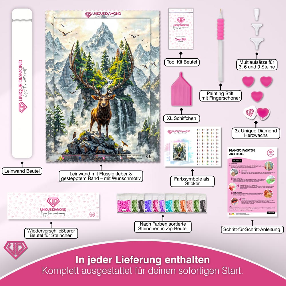 5D Diamond Painting – König der Gipfel