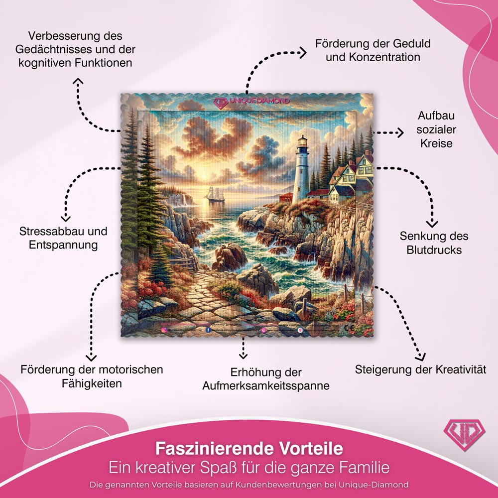 5D Diamond Painting – Leuchtfeuer von Arlora Unique-Diamond
