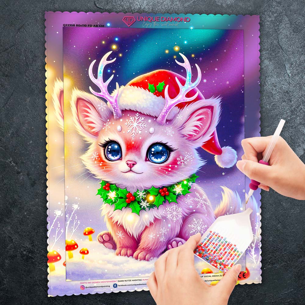 5D Diamond Painting – Liora im Weihnachtswald Unique-Diamond