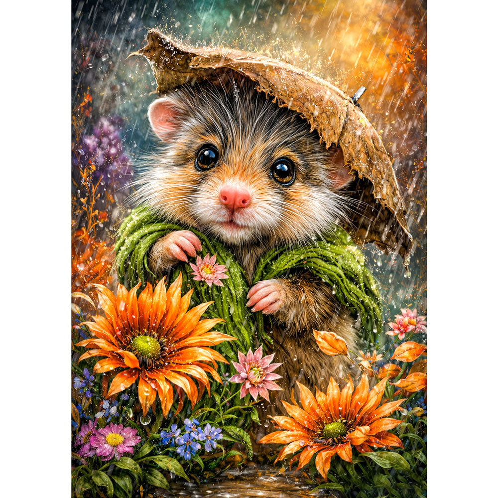5D Diamond Painting – Little Rain Mouse, Unique-Diamond
