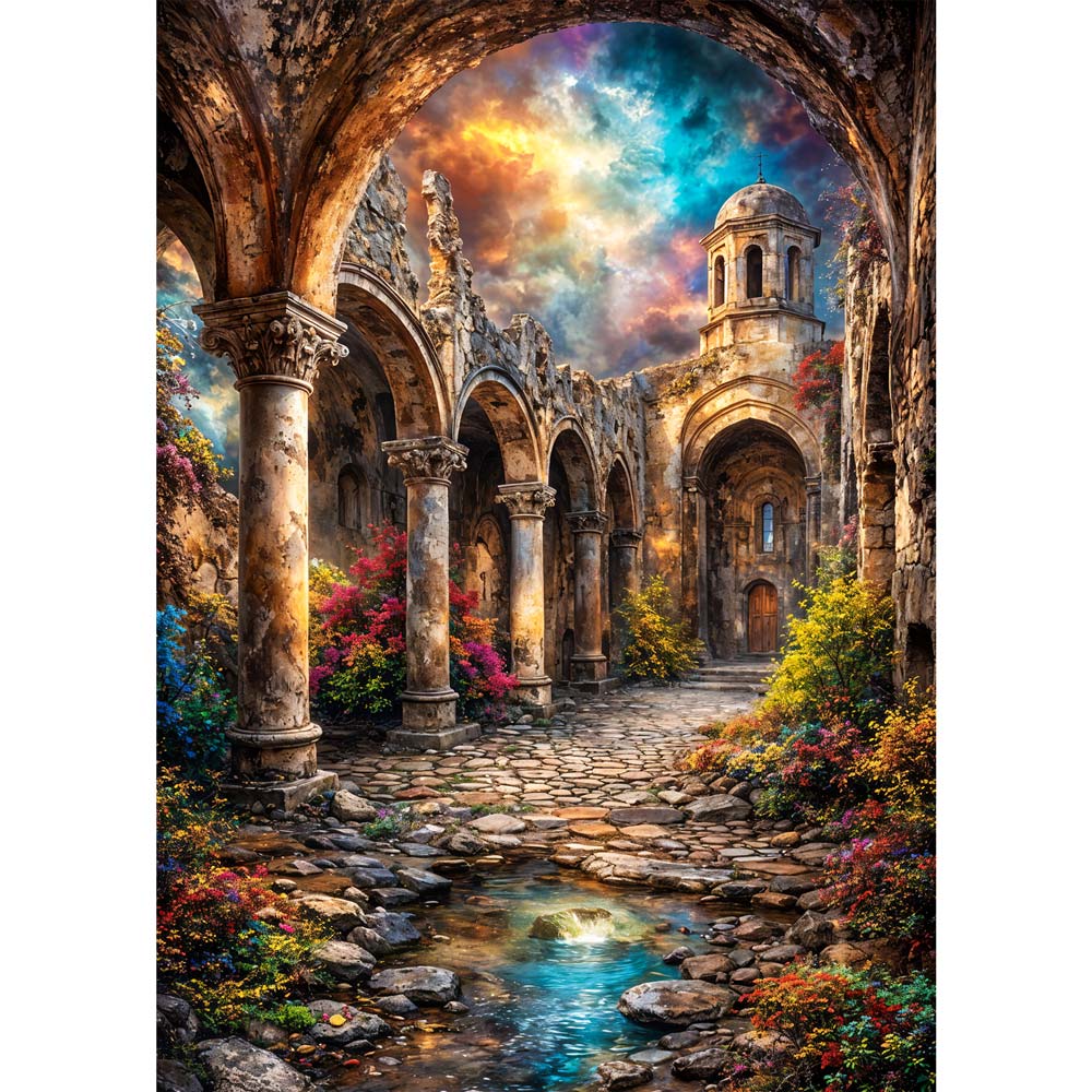 5D Diamond Painting – Lost Sanctuary, Unique-Diamond