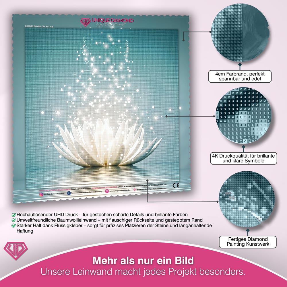 5D Diamond Painting – Lotus im Wasser Unique-Diamond
