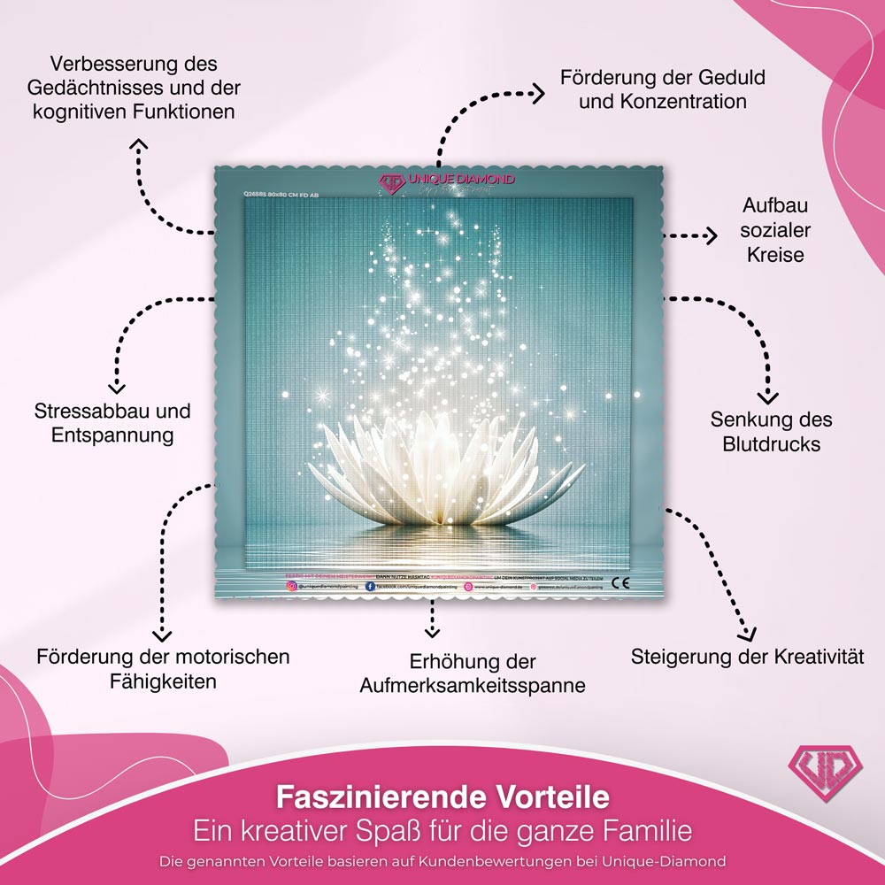 5D Diamond Painting – Lotus im Wasser Unique-Diamond