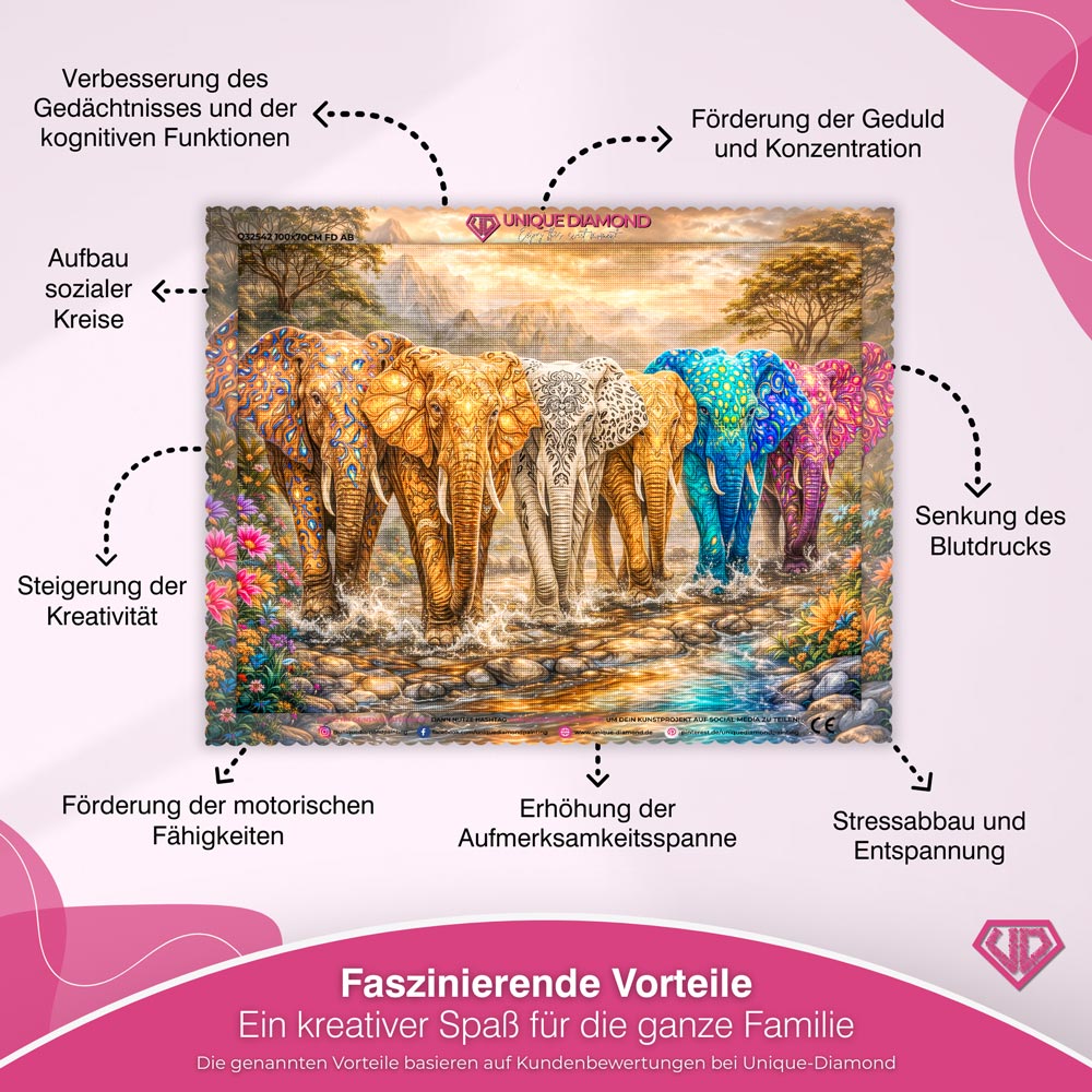 5D Diamond Painting – March of Colors Unique-Diamond