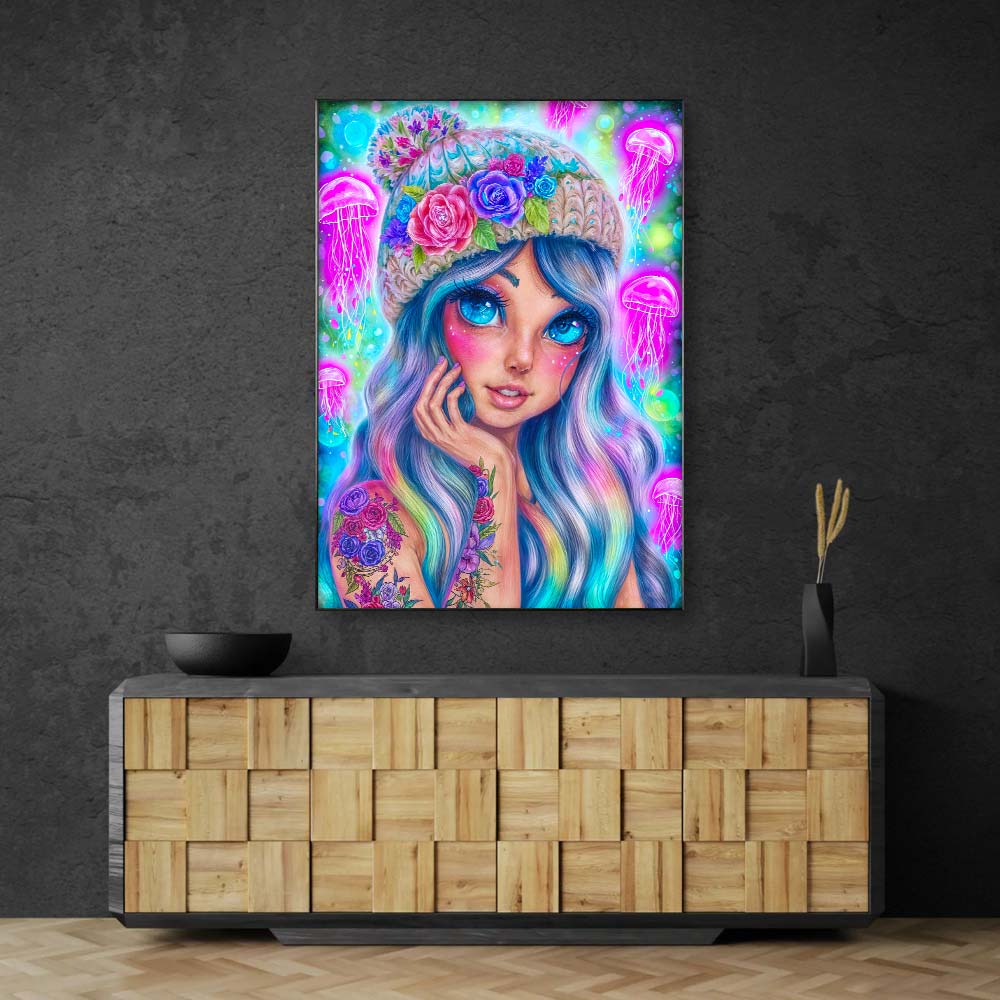 5D Diamond Painting – Medusenmagie und Regenbogenhaar Unique-Diamond