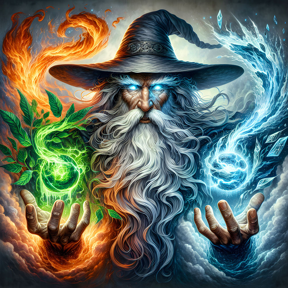 5D Diamond Painting – Meister der Elemente Unique-Diamond