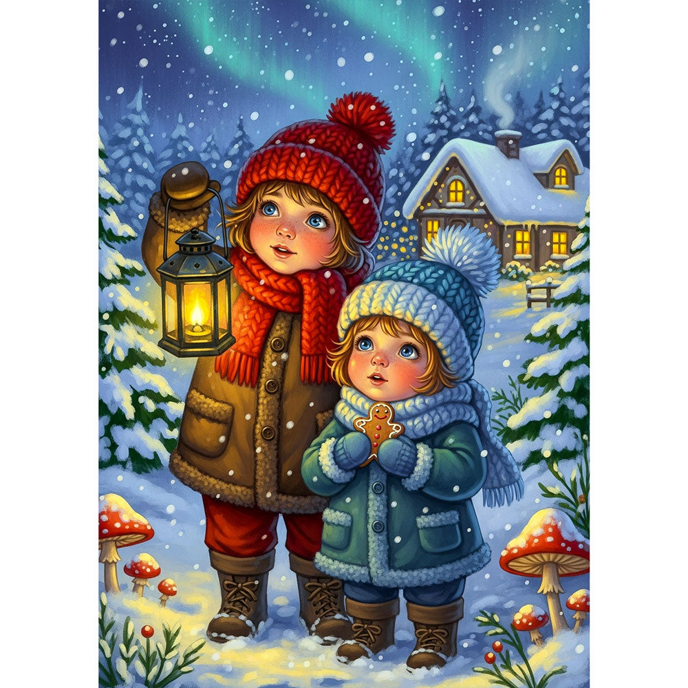 5D Diamond Painting – Mia und Lenny im Lichterzauber