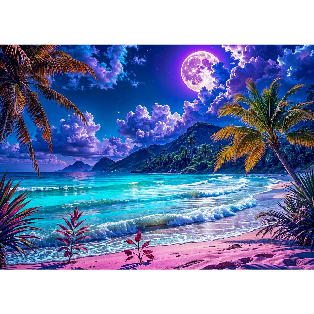 5D Diamond Painting – Mondnacht in Amara Bay, Unique-Diamond