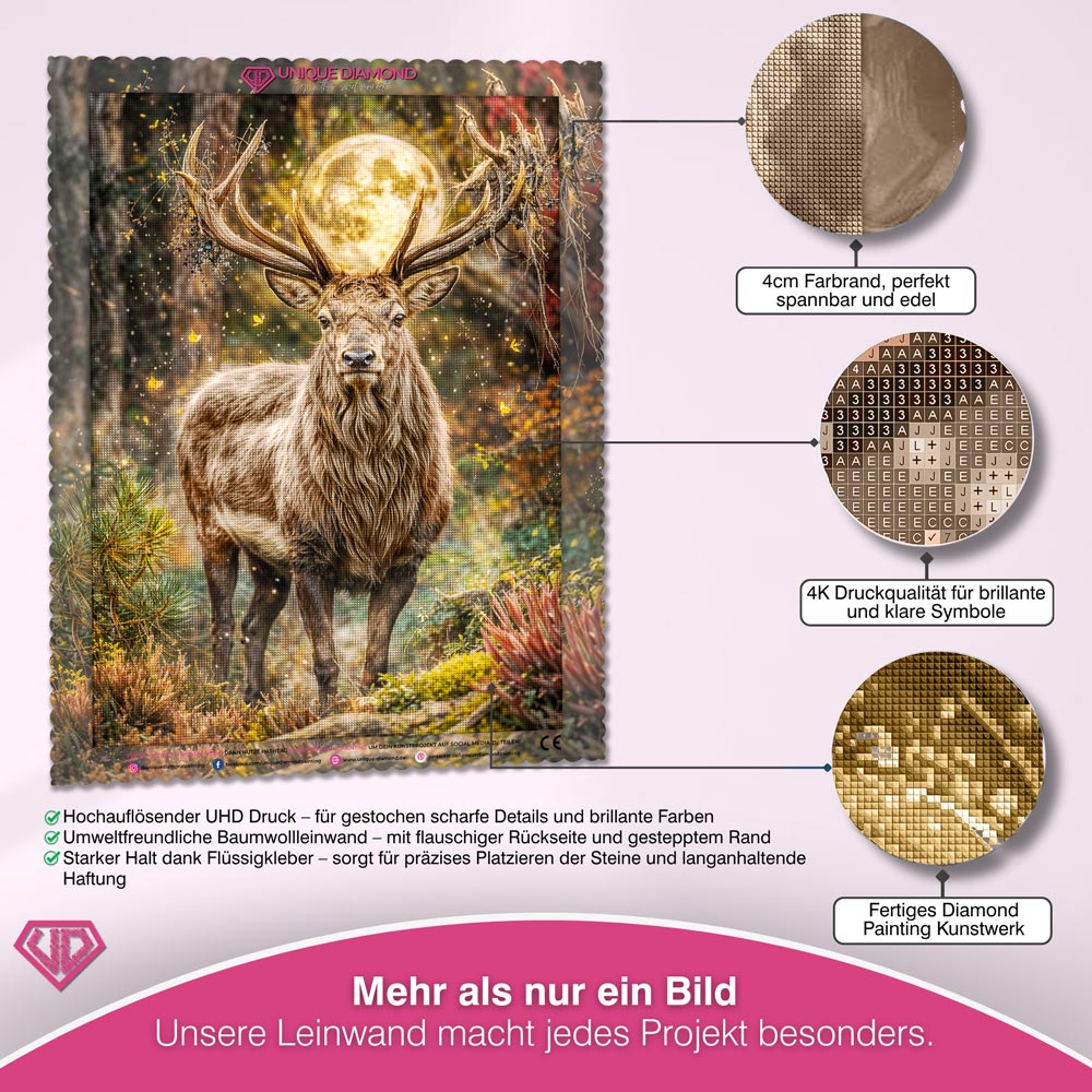 5D Diamond Painting – Moonlit Majesty Unique-Diamond