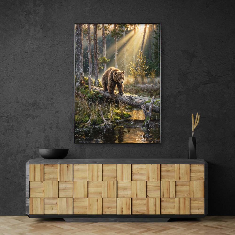 5D Diamond Painting – Morgengold mit Bärenherz Unique-Diamond