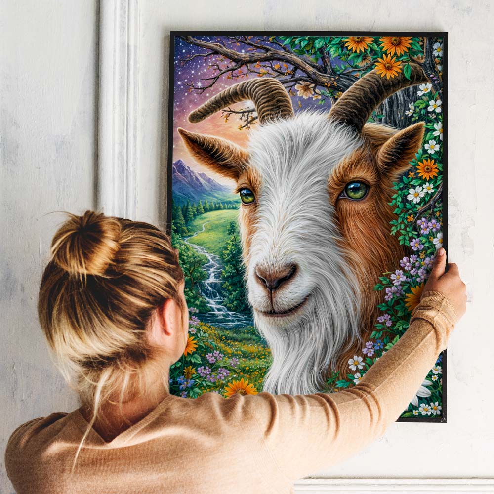 5D Diamond Painting – Mountain Meadow Goat