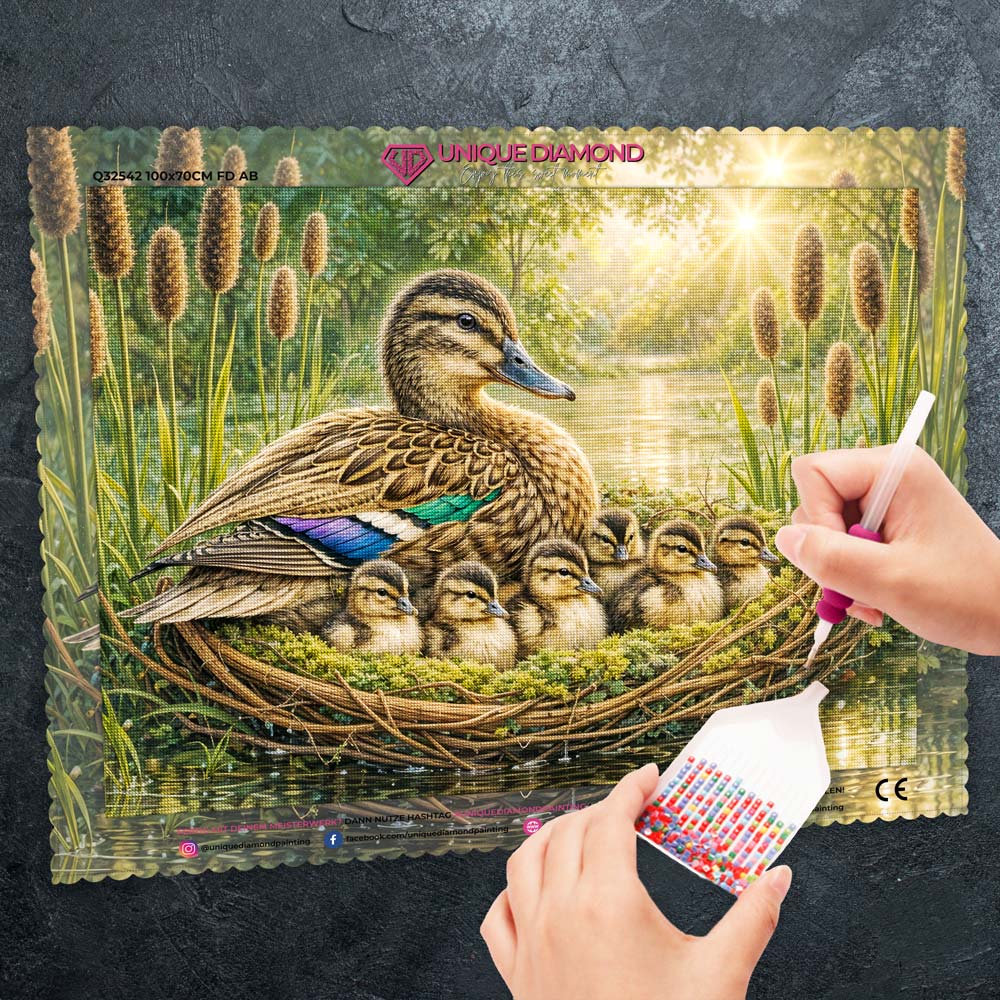 5D Diamond Painting – Nestled in Love Unique-Diamond
