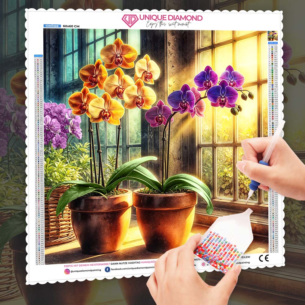 5D Diamond Painting – Orchideenpoesie