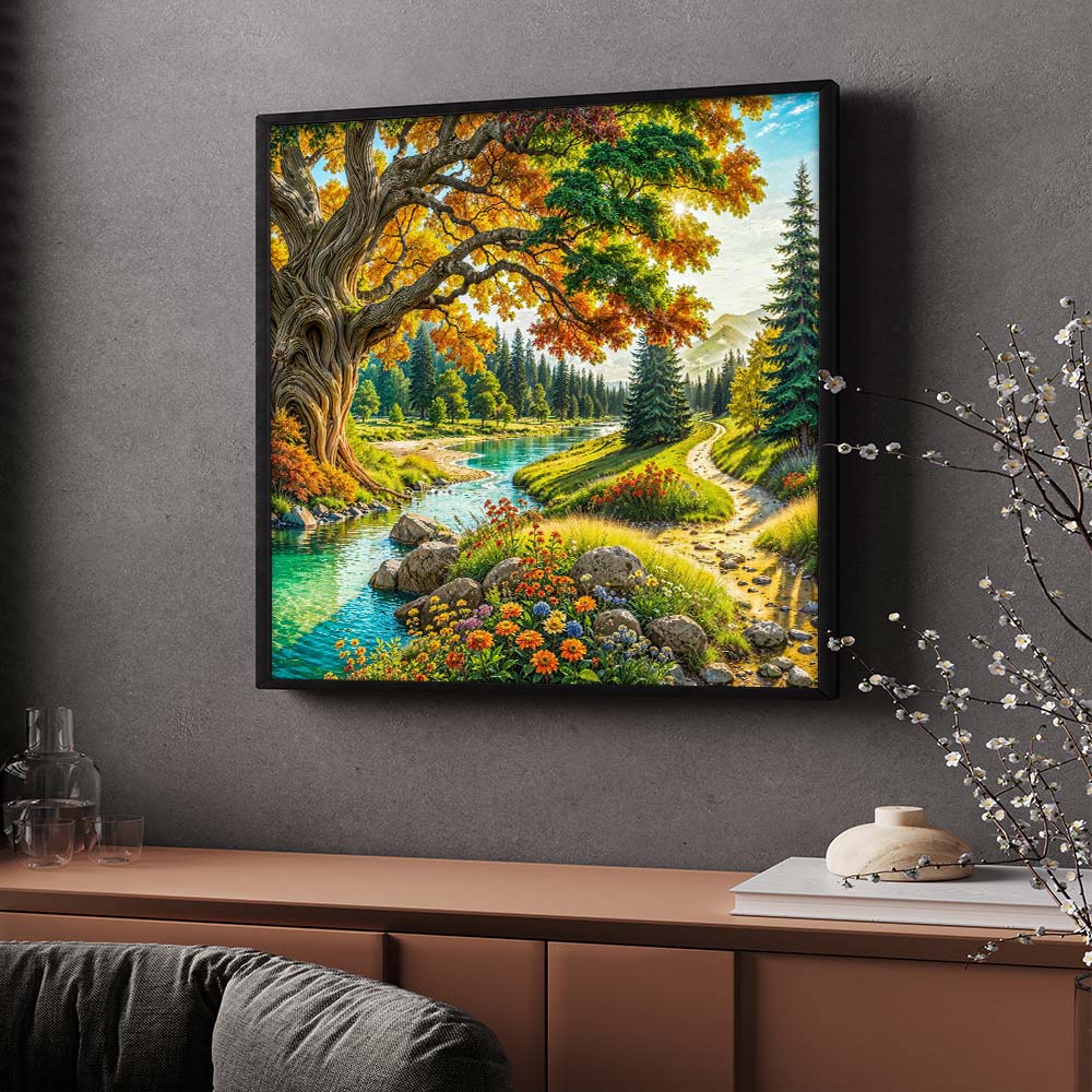 5D Diamond Painting – Pfad der Jahreszeiten, Unique-Diamond