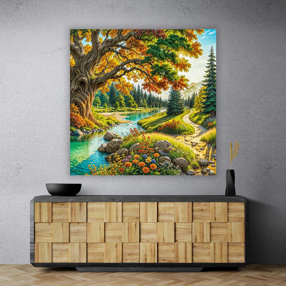 5D Diamond Painting – Pfad der Jahreszeiten, Unique-Diamond