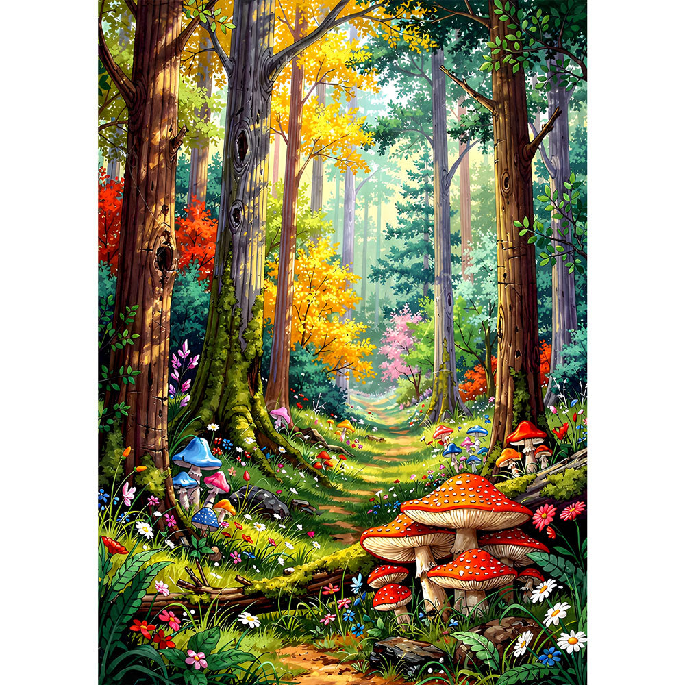 5D Diamond Painting – Pfad der Zauberpilze, Unique-Diamond-
