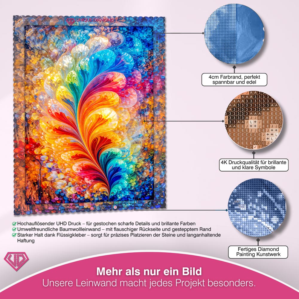 5D Diamond Painting – Rainbow Feather