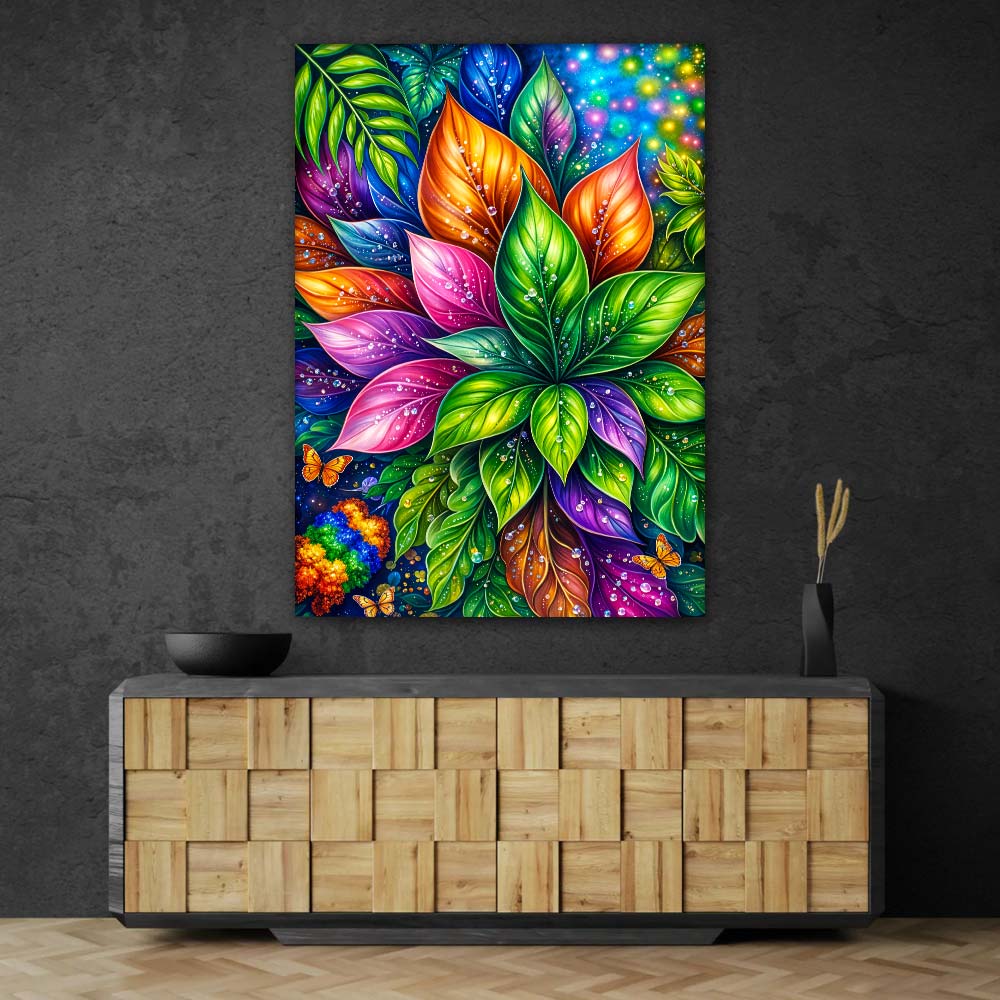 5D Diamond Painting – Rainbow Leaves