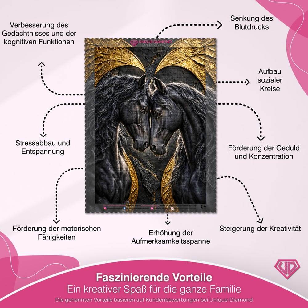 5D Diamond Painting – Rappen im goldenen Herzen