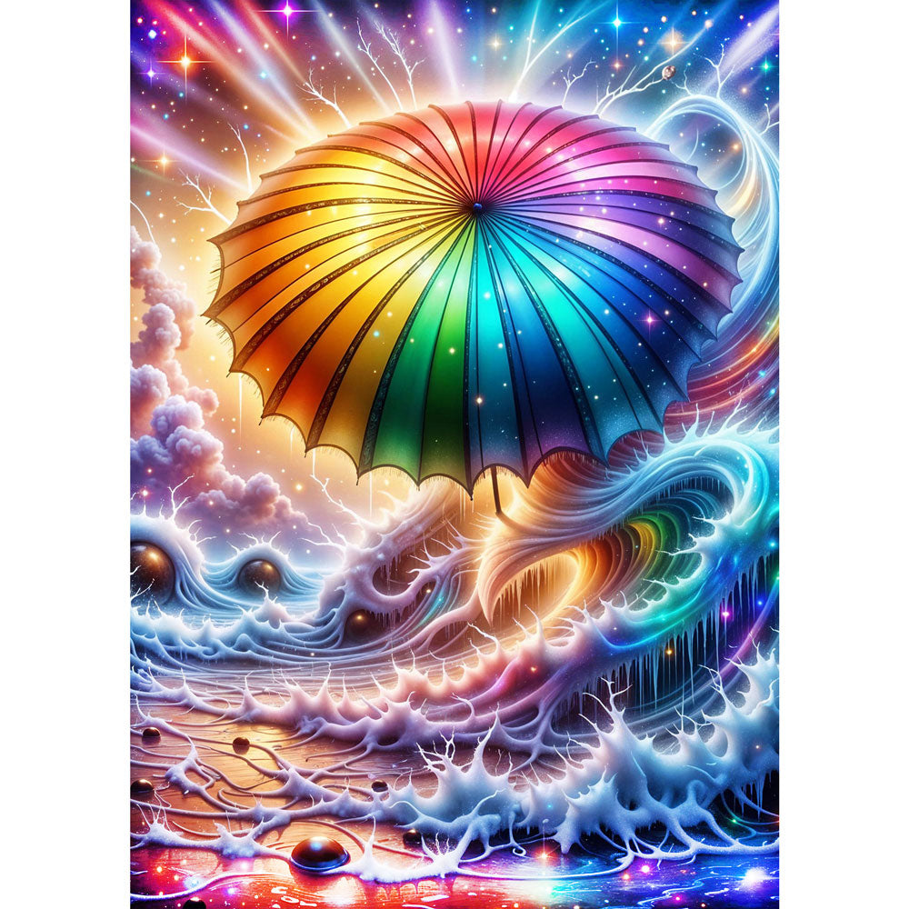 5D Diamond Painting – Regenbogenschirm der Gezeiten, unique-diamond