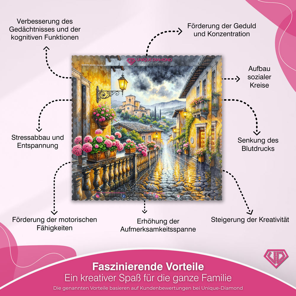 5D Diamond Painting – Regentage in Toskana Unique-Diamond