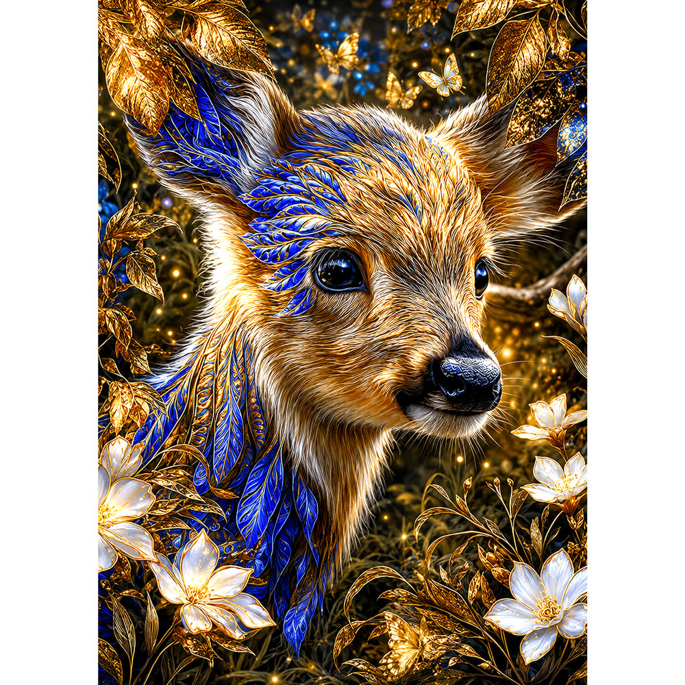 5D Diamond Painting – Saphirgesang des Waldlichts | Unique Diamond