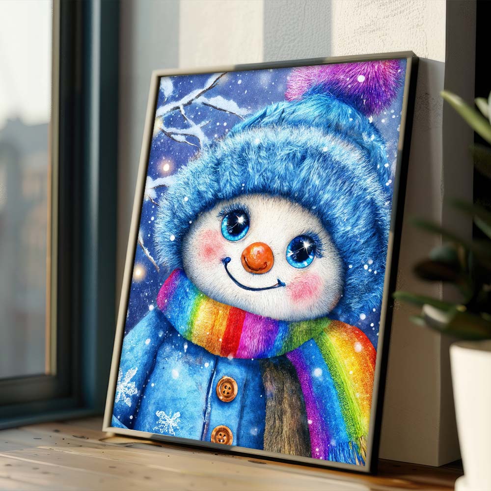 5D Diamond Painting – Schneemann Flocki