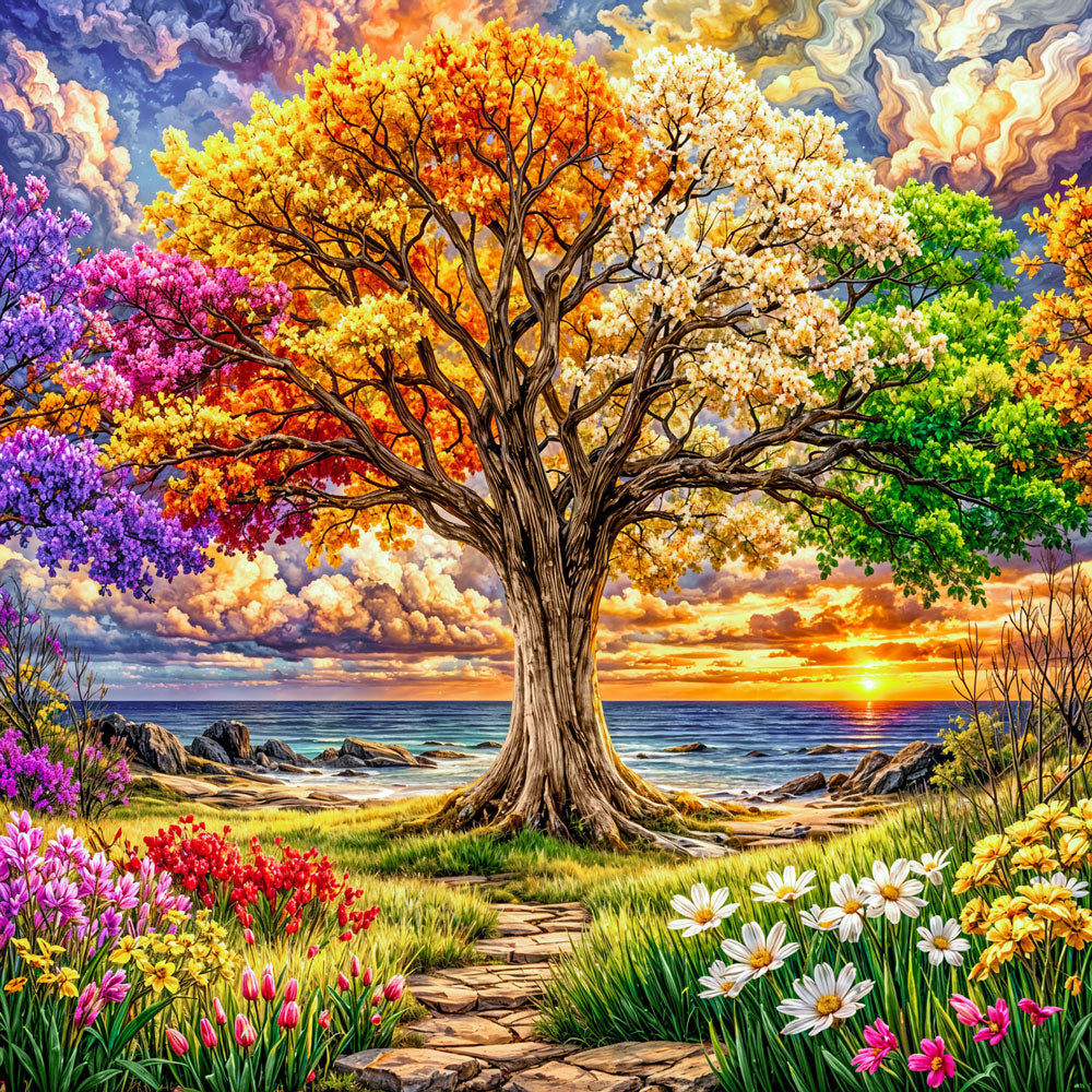 5D Diamond Painting – Seasons of Life Unique-Diamond