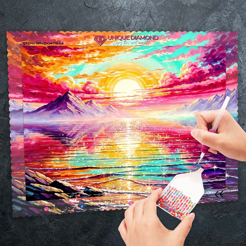 5D Diamond Painting – Spectrum Sunset Unique-Diamond