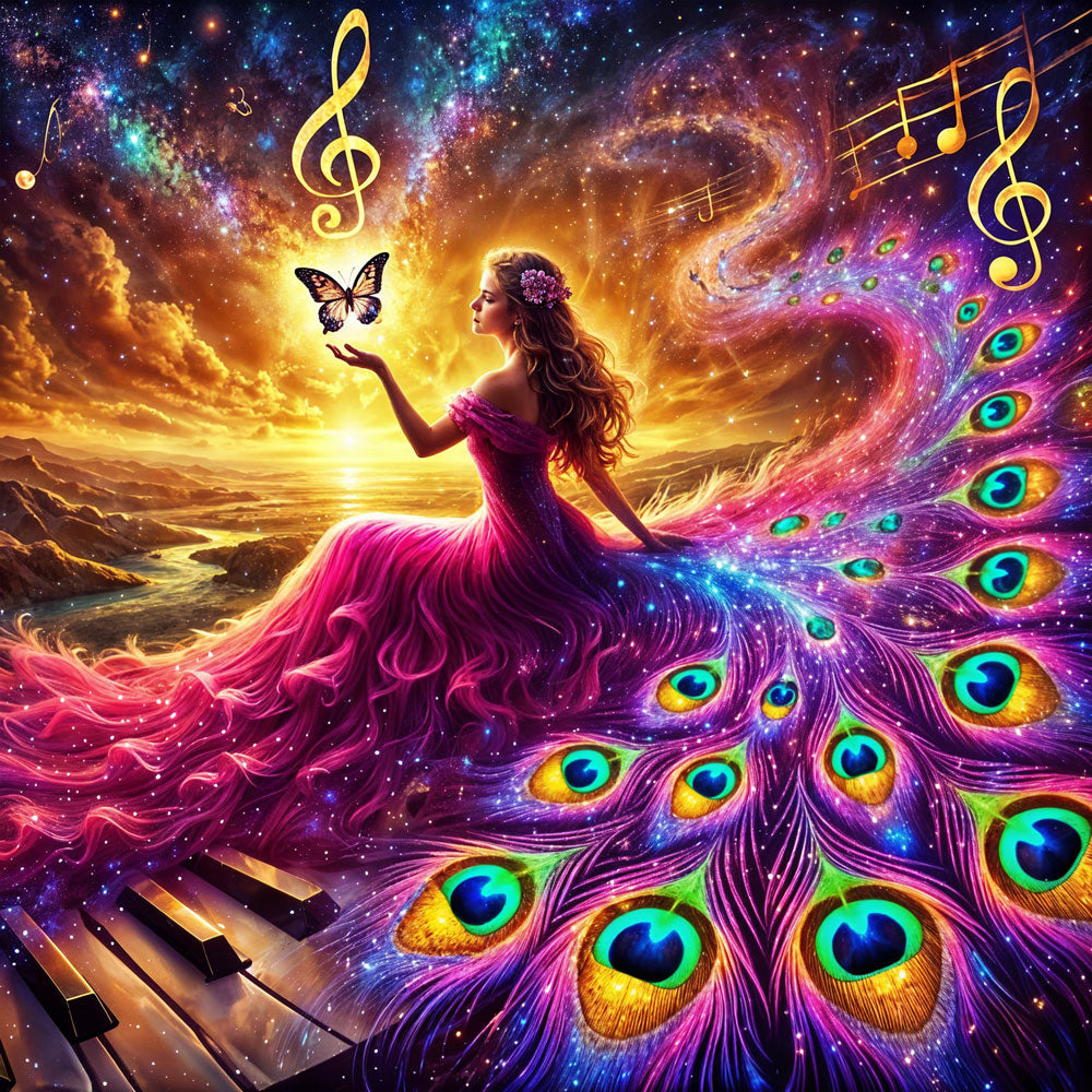 5D Diamond Painting – Symphonie des Lichts, Unique-Diamond