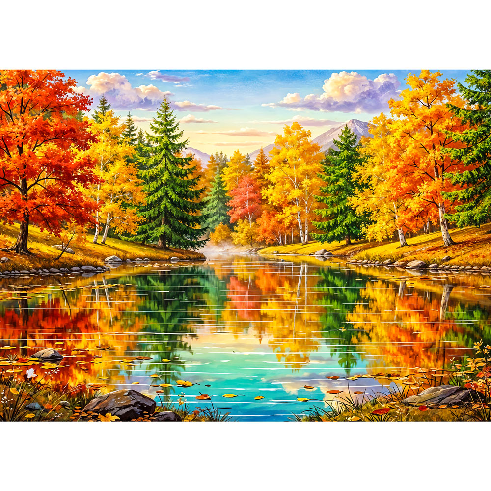 5D Diamond Painting – Symphony of Autumn, Unique-Diamond