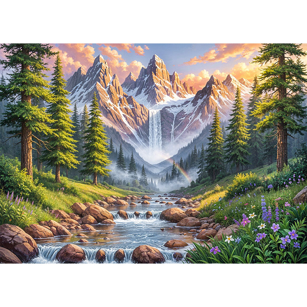 5D Diamond Painting – Tal der ewigen Morgenröte, Unique-Diamond